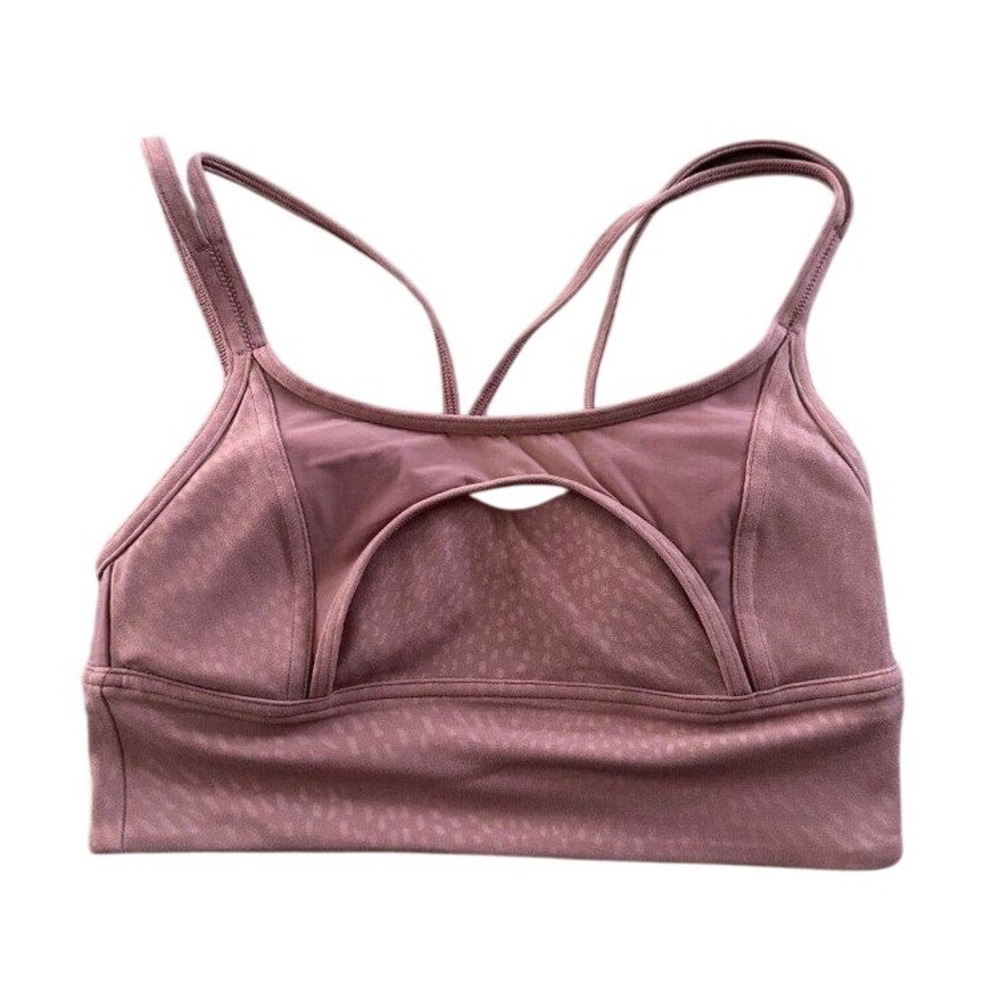 Lululemon Nulu/Mesh Yoga Bra *Light Support, A/B Cups Jewel Emboss Spiced size 4